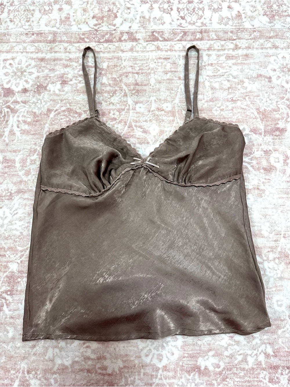 NWOT 🤎 Satin Champagne Slip Camisole Top - Picture 2 of 8
